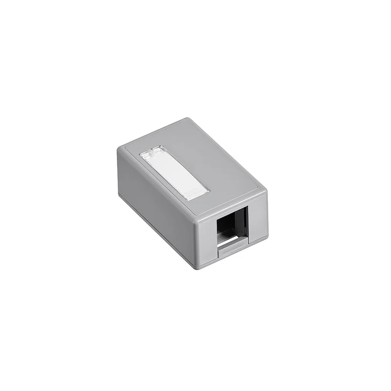 Leviton 1-Port Plenum Rated QUICKPORT Surface-Mount Box Gray 41089-1GP