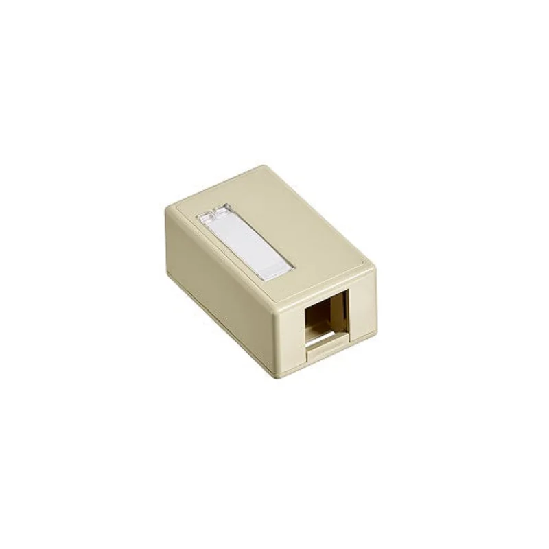 Leviton 1-Port Plenum Rated QUICKPORT Surface-Mount Box Ivory 41089-1IP