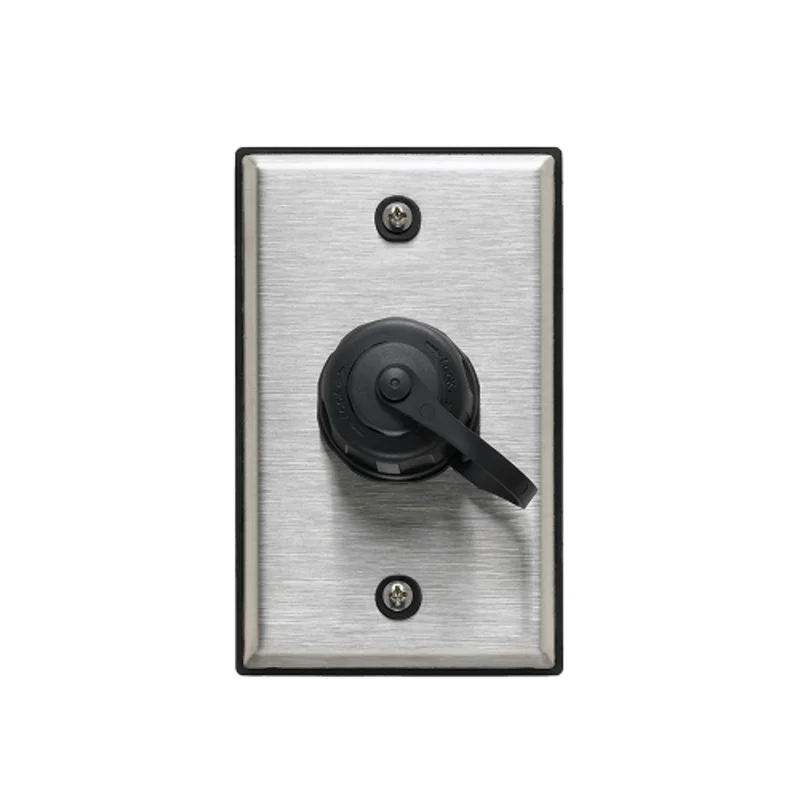 Leviton 1 Port Single Gang Industrial Outlet Kit Stainless Steel D670K-1S1