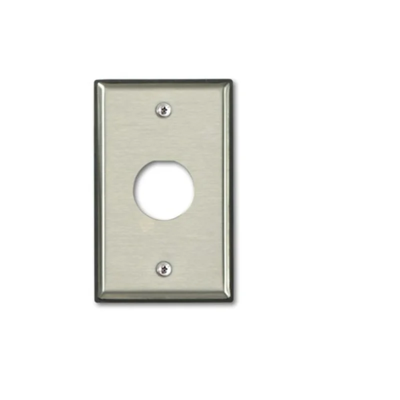 Leviton 1 Port Single Gang Industrial Wallplate Stainless Steel D6710-1S1