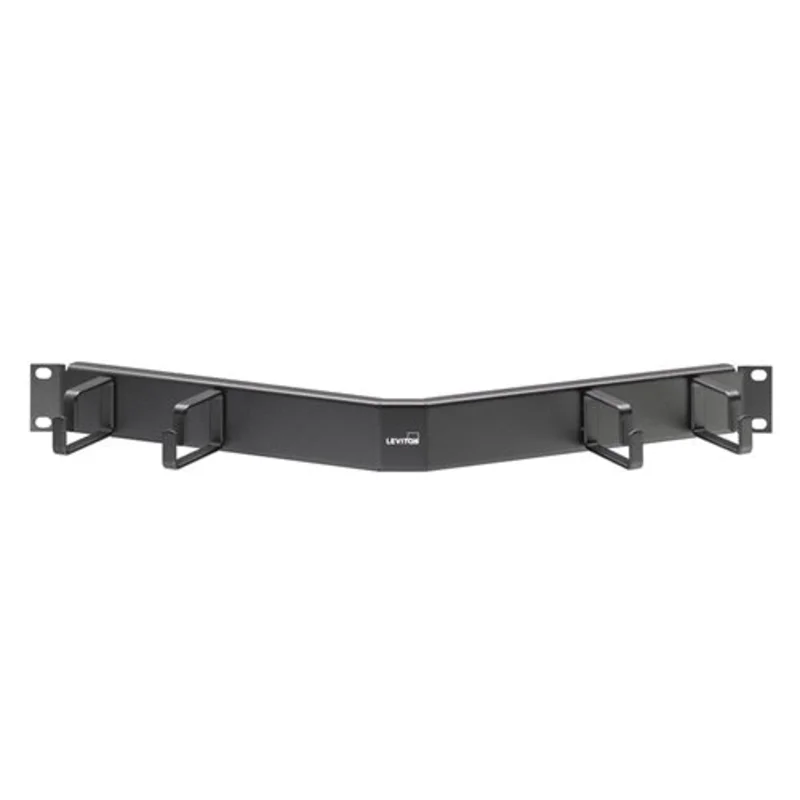 Leviton 1 RU Angled Horizontal Patch Cord Organizer 49254-LPM