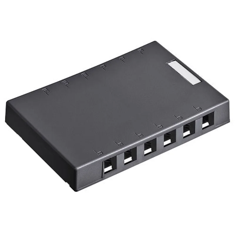 Leviton 12-Port QUICKPORT Surface-Mount Box Black 41089-12E