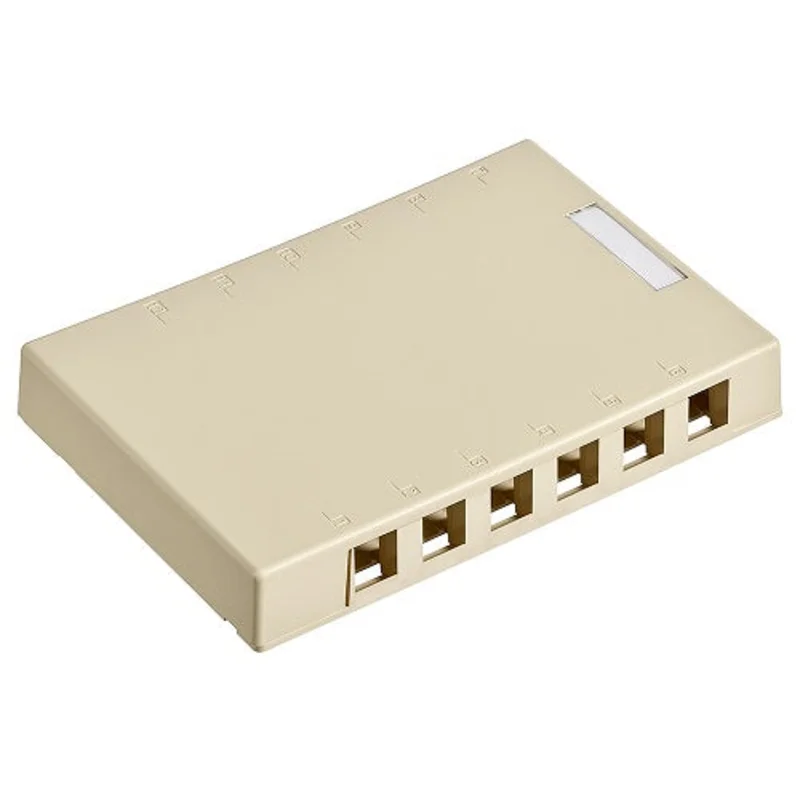 Leviton 12-Port QUICKPORT Surface-Mount Box Ivory 41089-12I