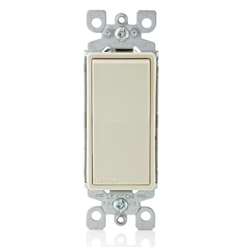 Leviton 120/277V Decora Rocker Single-Pole AC Quiet Switch 5601-2T
