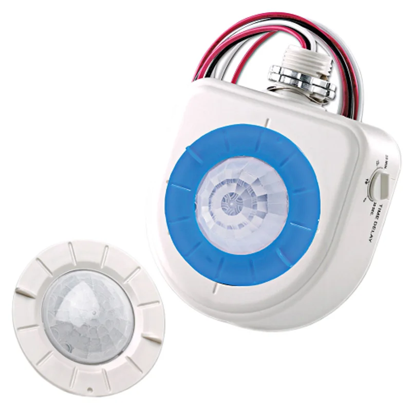 Leviton 120-347V Occupancy Sensor Fixture Mount 2 Interchangeable Lenses White OSFHU-ITW