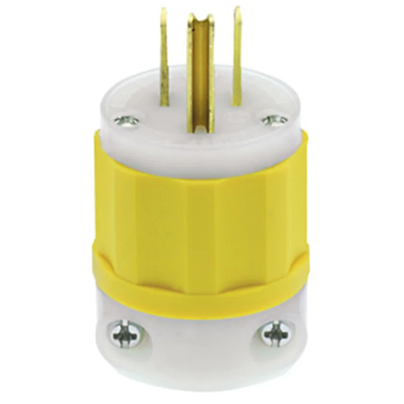 Leviton 125 Volt Straight Blade Plug 15 Amp Industrial Grade 5266-CY