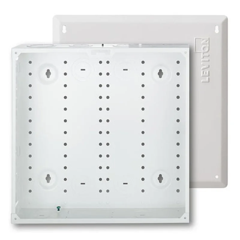 Leviton 14 Inch Structured Media Enclosure and Flush Mount Cover White 47605-140