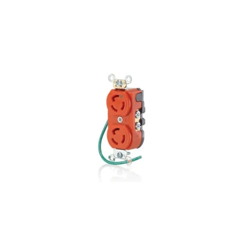 Leviton 15 Amp 125 Volt Duplex Locking Receptacle 4700-IG