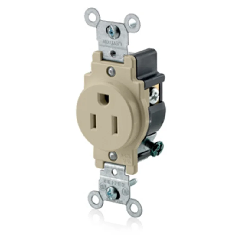Leviton 15 Amp 125 Volt Single Receptacle Outlet 5015-I