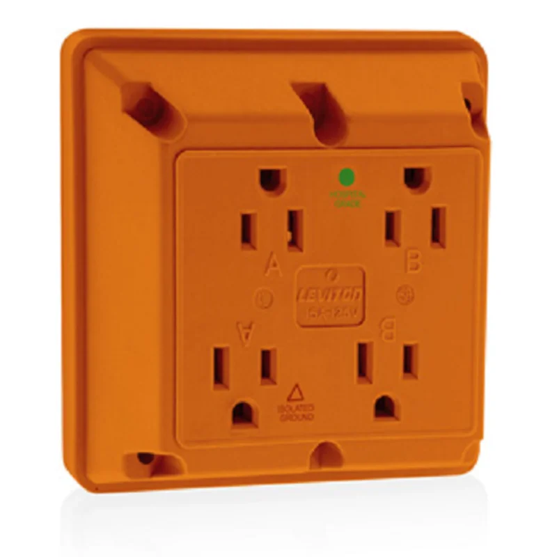 Leviton 15 Amp 4-in-1 NEMA 5-15R Receptacle Outlet 1254-IG