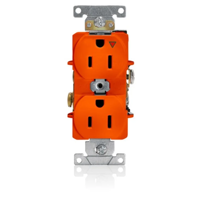 Leviton 15 Amp Isolated Ground Duplex Receptacle/Outlet Industrial Grade 5262-IG