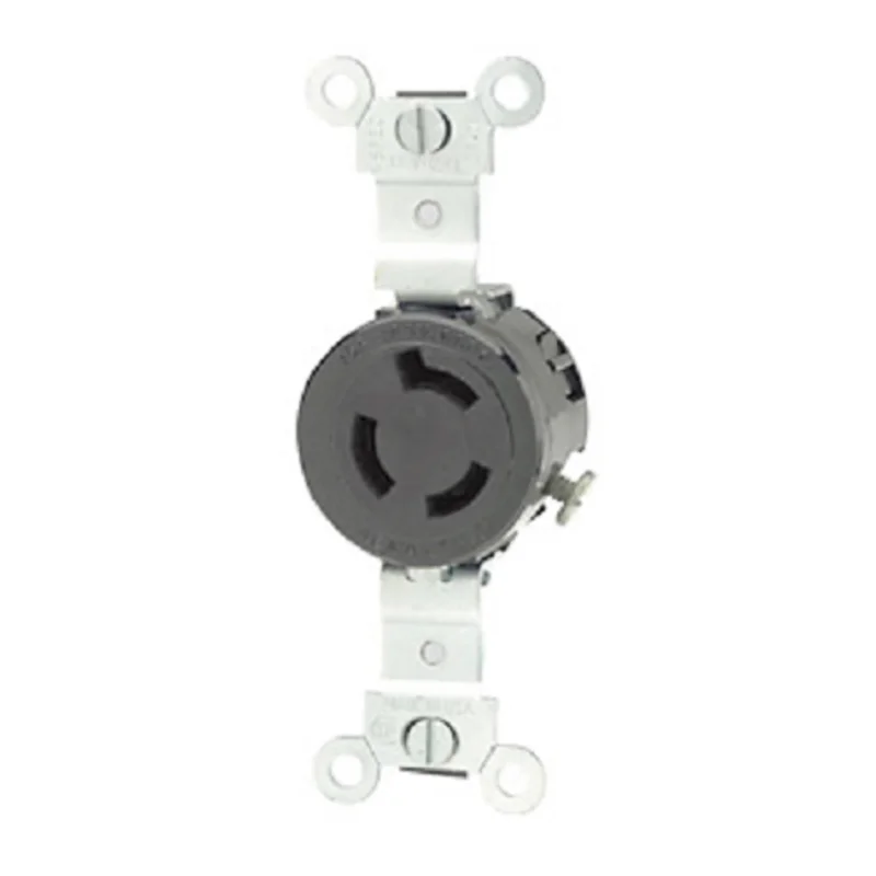 Leviton 15 Amp NEMA L6-15R Black Single Locking Device 4560