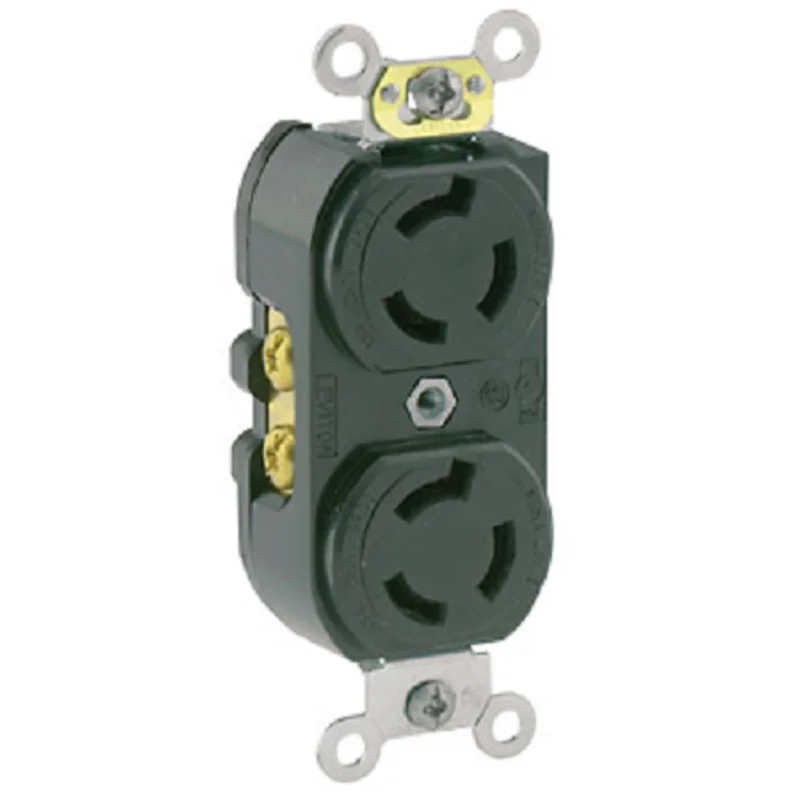 Leviton 15 Amp NEMA L6-15R Duplex Locking Device 4550