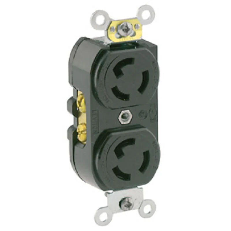 Leviton 15 Amp NEMA L7-15R Duplex Locking Device 4750