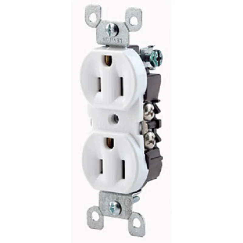 Leviton 15 Amp Residential Grade Duplex Receptacle 12650-W