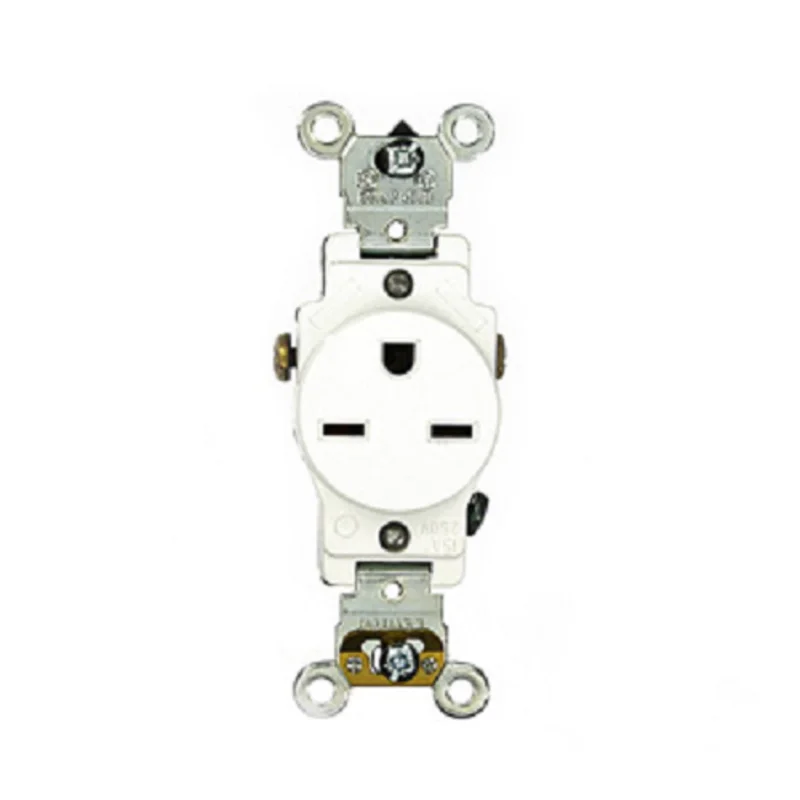 Leviton 15 Amp Single Receptacle/Outlet Industrial Grade 5651-W