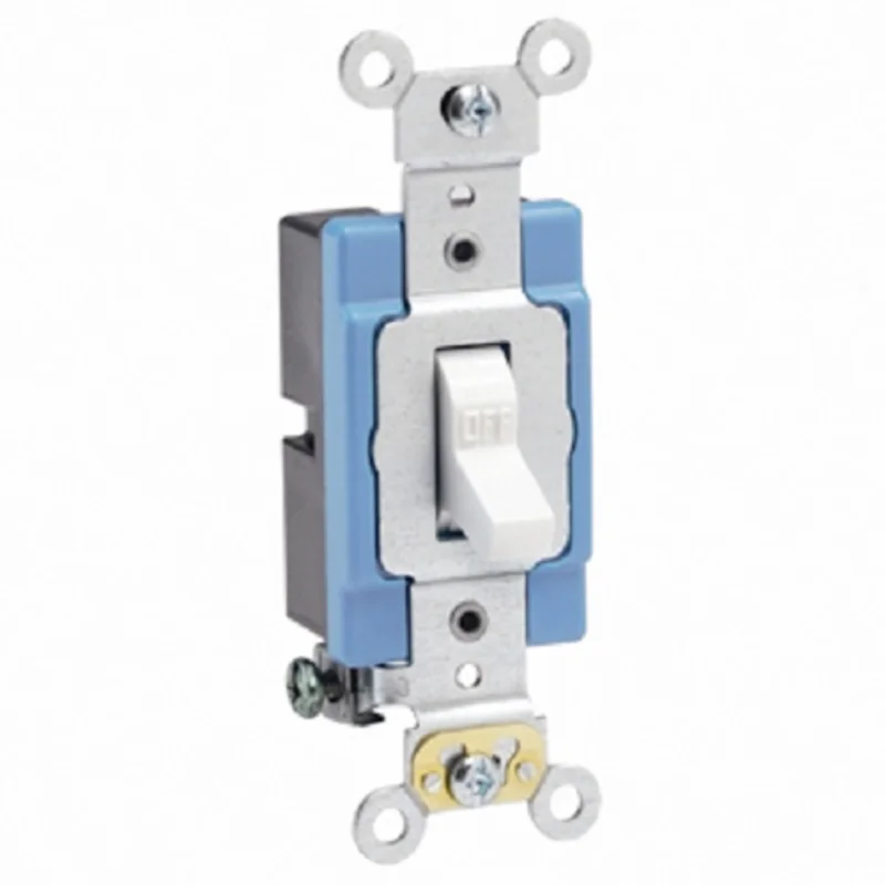 Leviton 15 Amp Toggle Single-Pole AC Quiet Switch 1201-2W