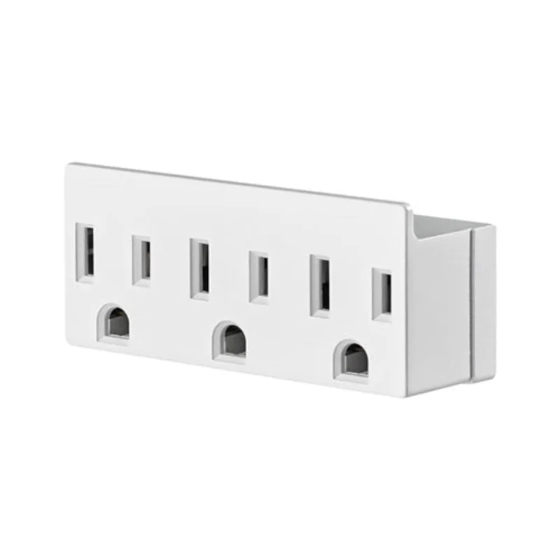Leviton 15 Amp Triple Outlet/Receptacle Plug-In Adapter 697-W