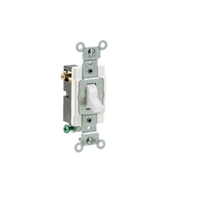 Leviton 15A 120/277V Toggle 3 Way AC Quiet Switch White CS315-2W