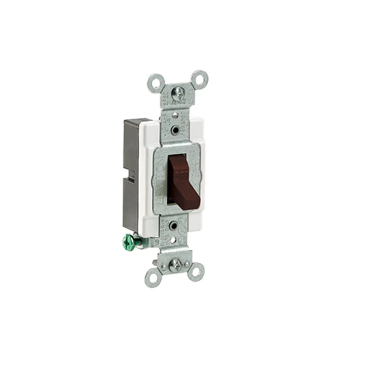 Leviton 15A 120/277V Toggle Single Pole AC Quiet Switch Brown CS115-2