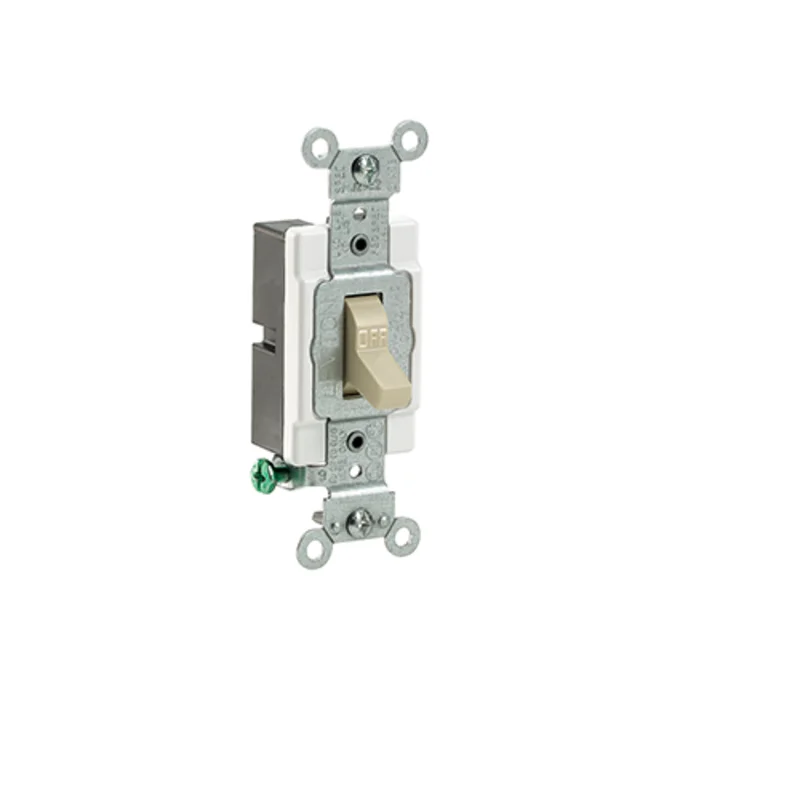 Leviton 15A 120/277V Toggle Single Pole AC Quiet Switch Ivory CS115-2I