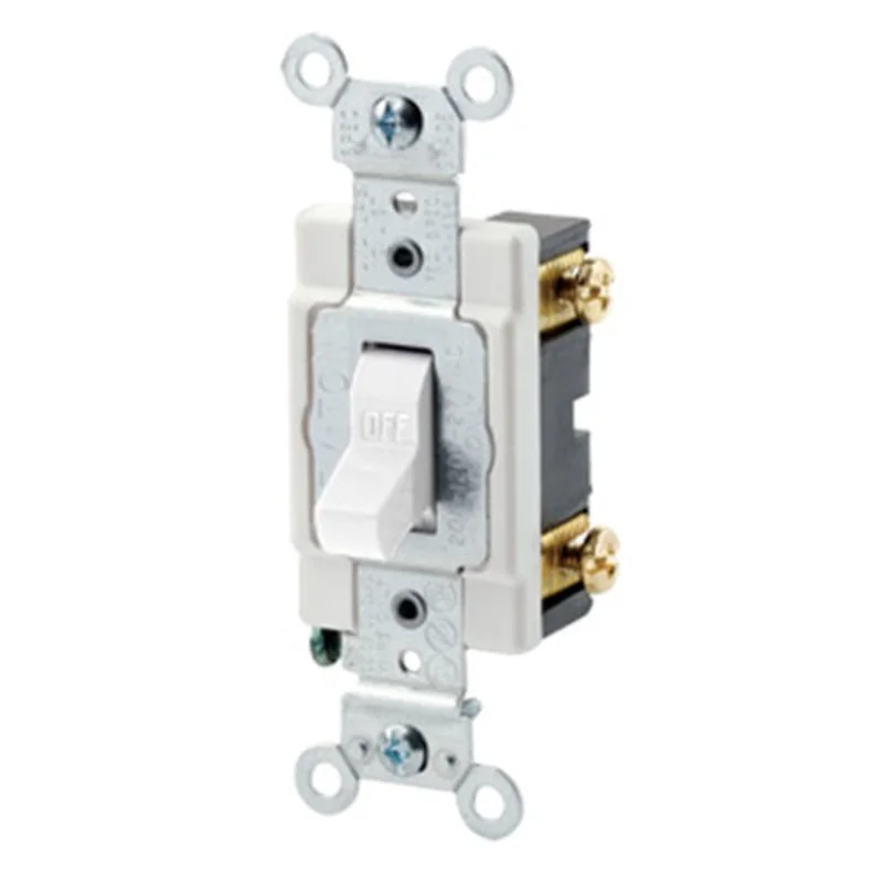Leviton 15A 120/277V Toggle Single Pole AC Quiet Switch White CSB1-15W