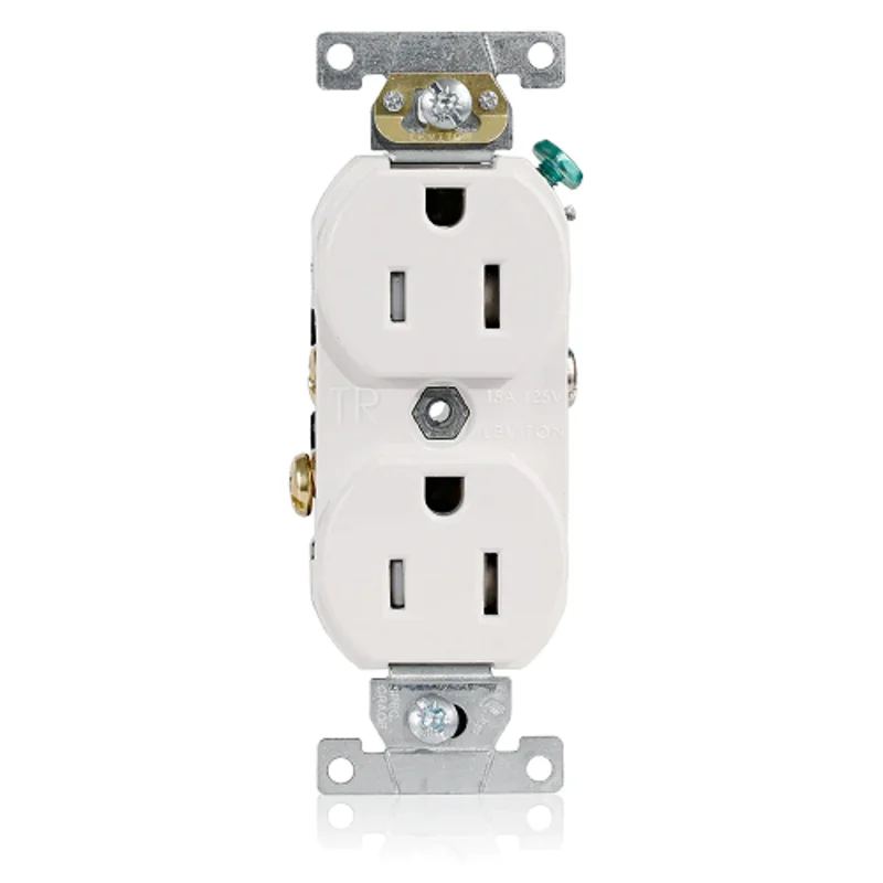 Leviton 15A 125V 2 Pole 3 Wire Tamper Resistant Duplex TCR15-W