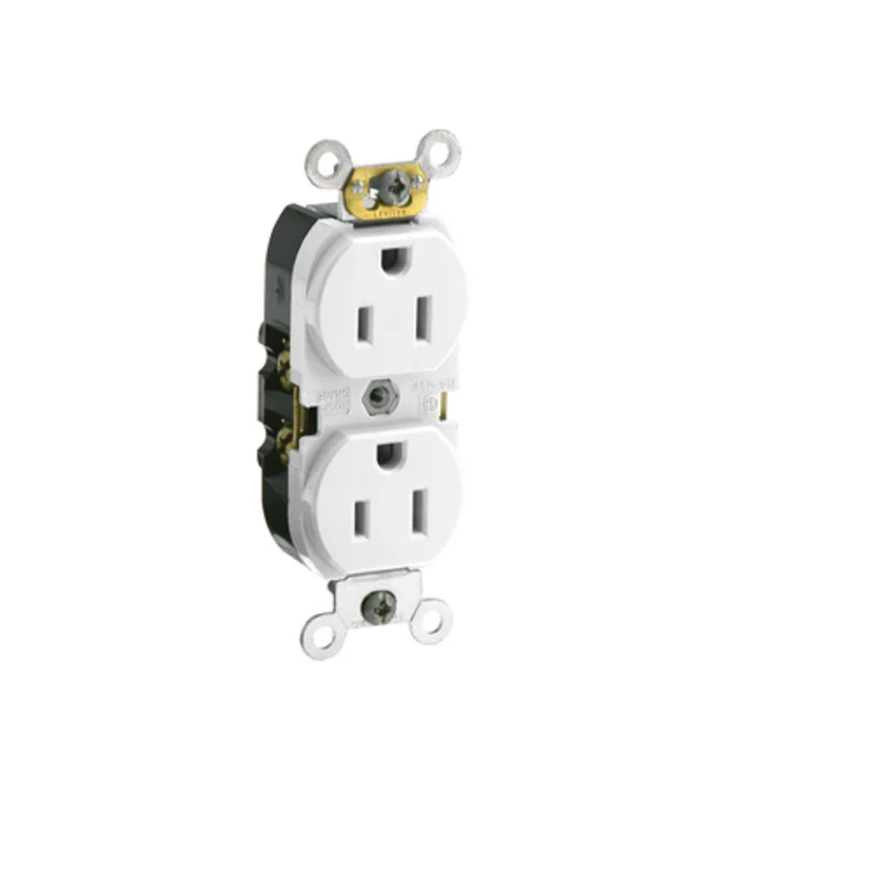 Leviton 15A 125V Duplex Receptacle Commercial Grade White CR015-W