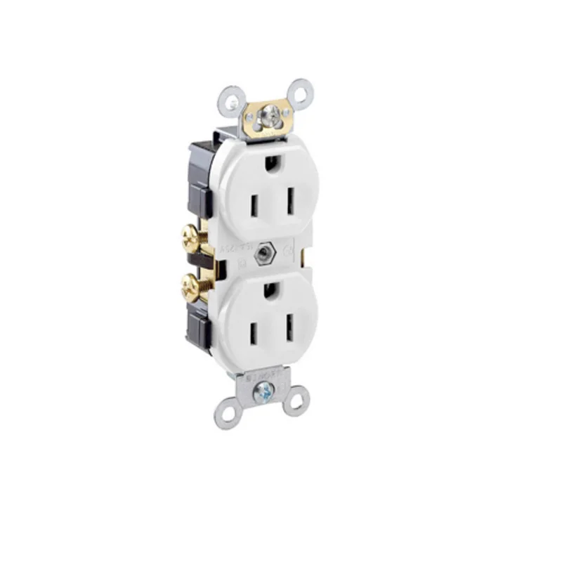 Leviton 15A 125V Duplex Receptacle Commercial Grade White CR15-W