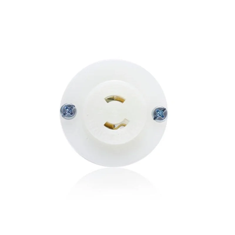 Leviton 15A 125V Mini Flanged Outlet Locking Receptacle White ML1-PER
