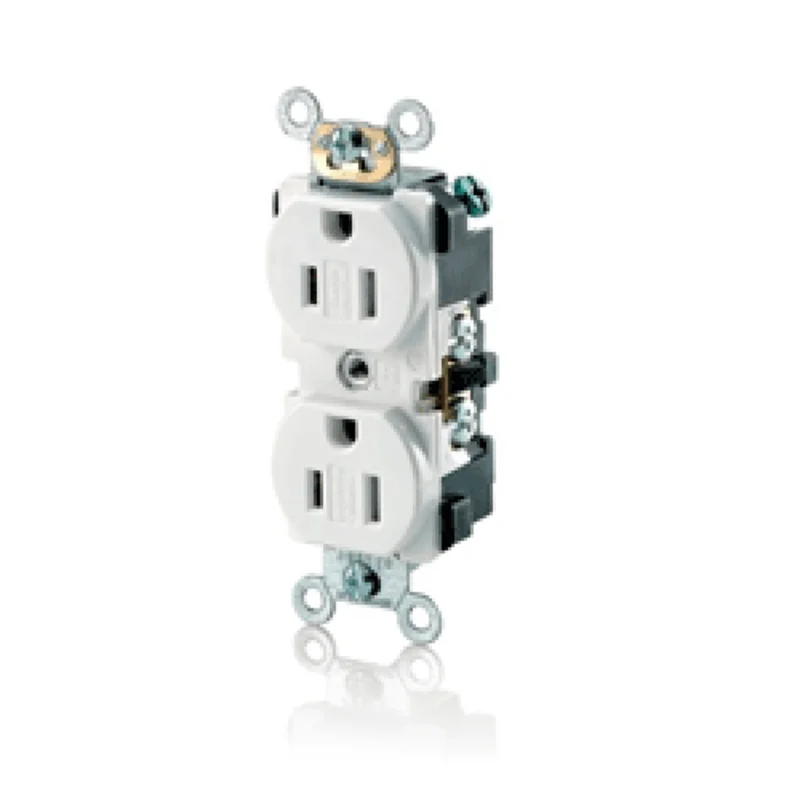 Leviton 15A 125V NEMA 5 15R 2P Tamper Resistant Duplex Receptacle TBR15-W