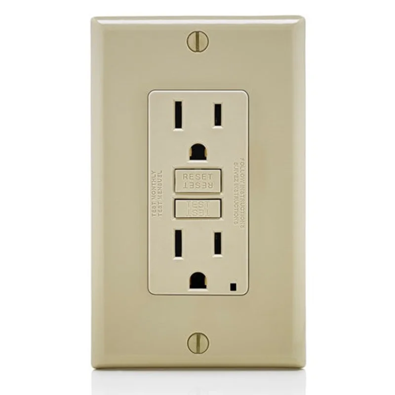 Leviton 15A 125V SmartlockPro GFCI Receptacle Ivory GFNT1-I
