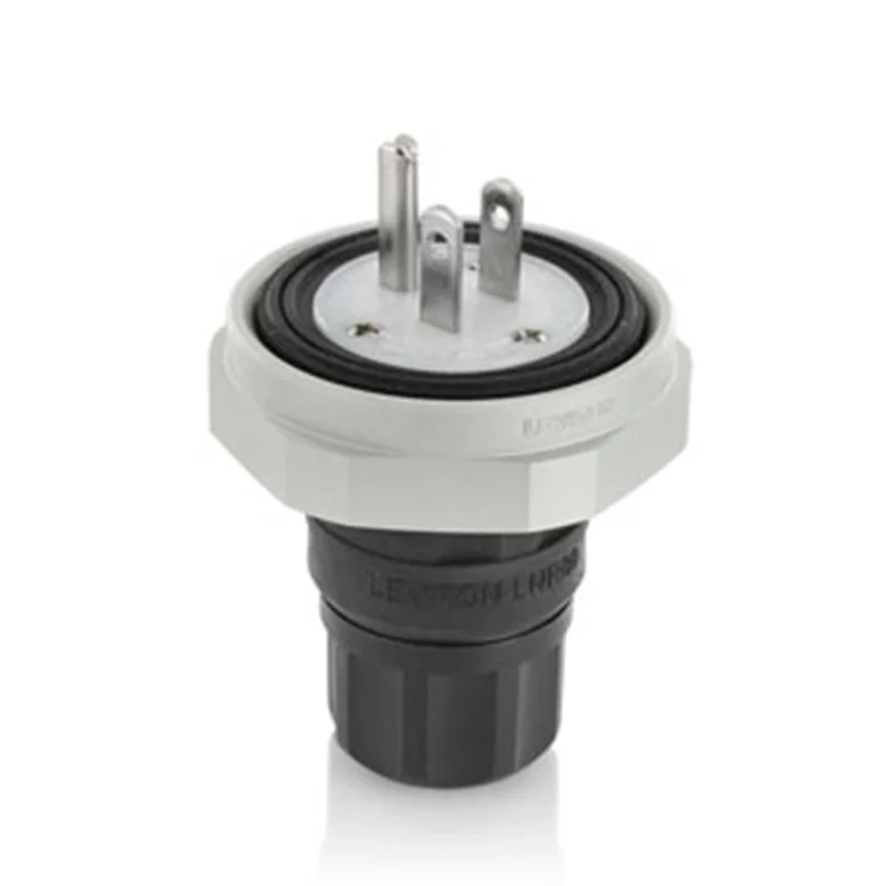 Leviton 15A 125V Straight Blade Plug Black LNR80-1E