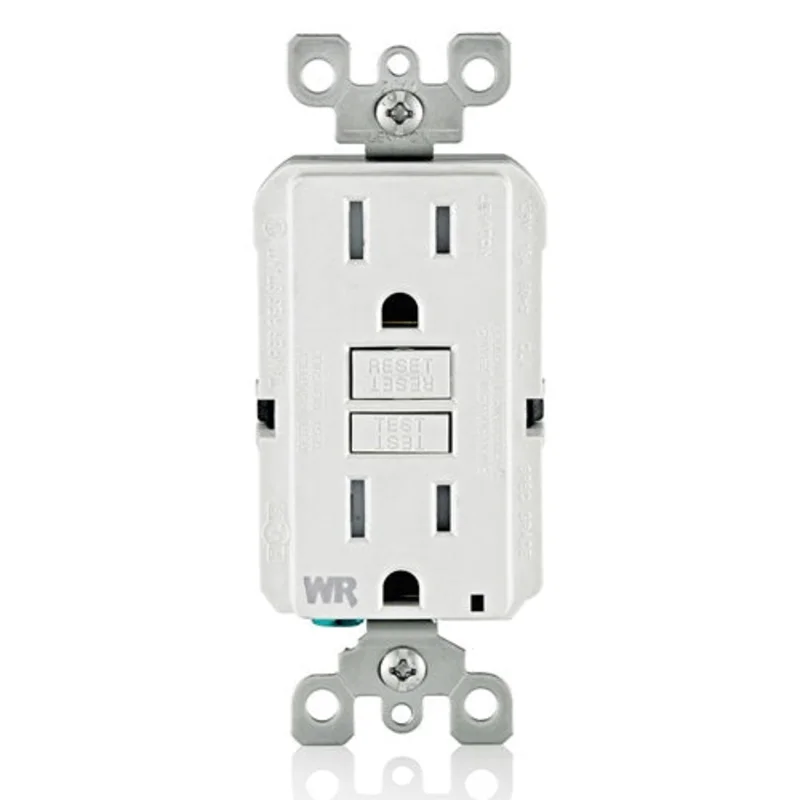 Leviton 15A 125V Tamper Resistant SmartlockPro GFCI Receptacle White GFWT1-W