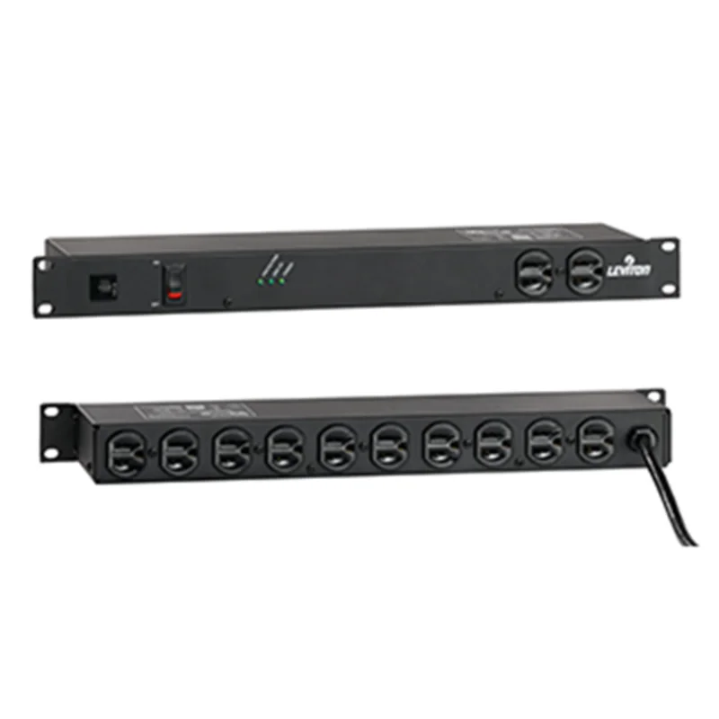 Leviton 19 Inch Rack Mount w/Switch and 5-15P Plug 5505-190