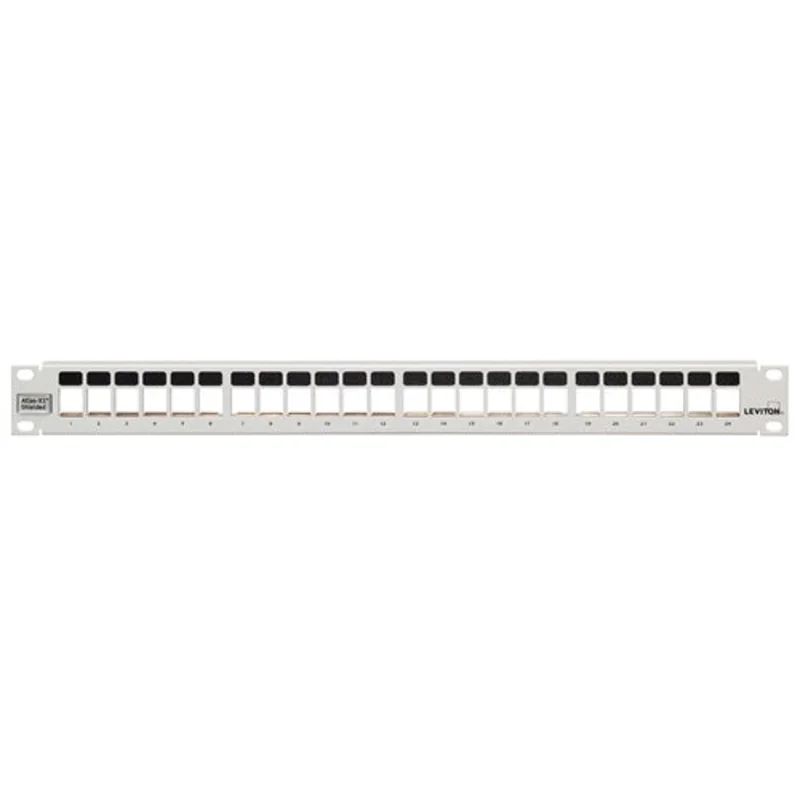 Leviton 1RU 24-Port QUICKPORT Patch Panel 4S255-WS4