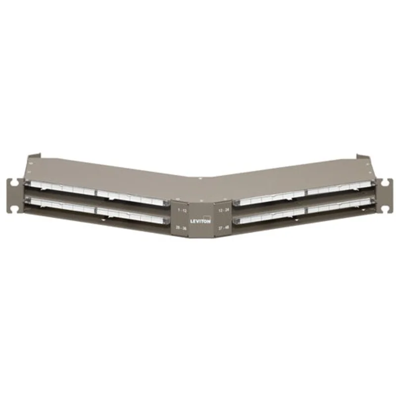 Leviton 1RU Angled Panel Accepts Up To 8 HDX Adapter Plates HDX1U-A96