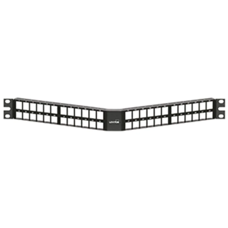 Leviton 1RU Angled QUICKPORT High-Density Patch Panel 49256-D48