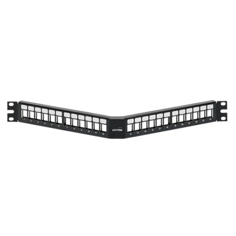 Leviton 1RU Angled QUICKPORT Patch Panel 49256-H24