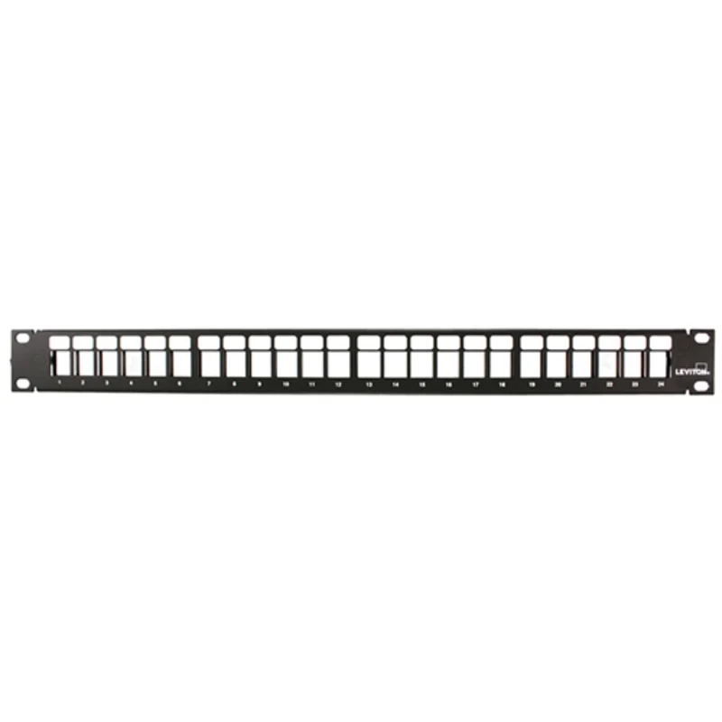 Leviton 1RU Flat QUICKPORT Patch Panel 49255-H24