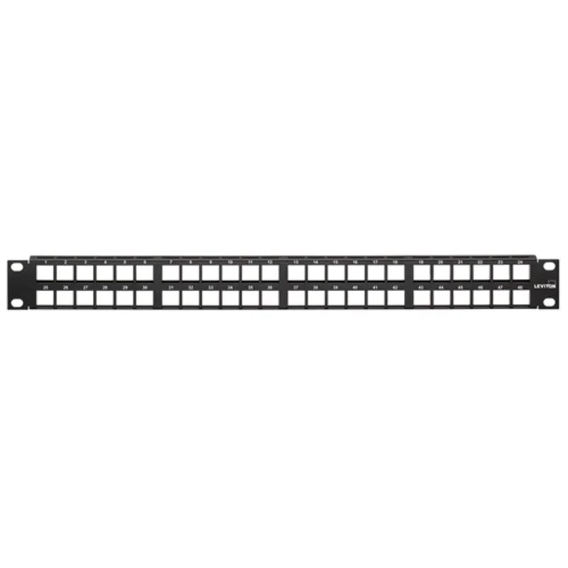 Leviton 1RU Flat QUICKPORT Patch Panel 49255-Q48