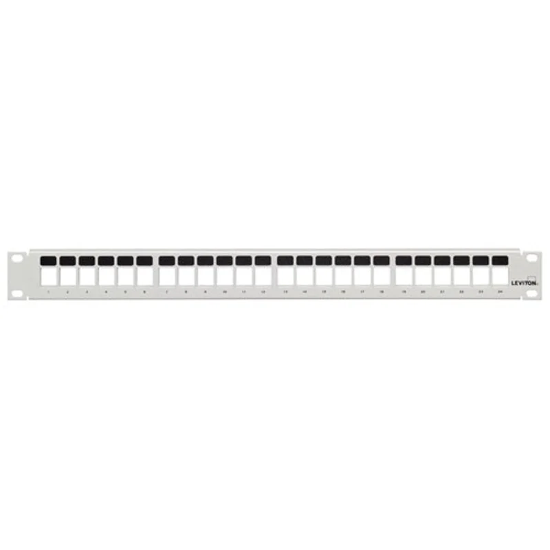 Leviton 1RU Flat QUICKPORT Patch Panel 49255-W24