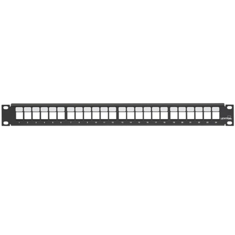 Leviton 1RU Flat QUICKPORT Patch Panel 49355-H24