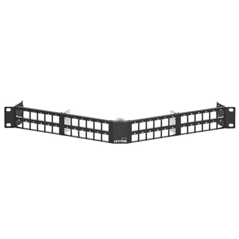 Leviton 1RU High Density Universal Angled Panel E2X1A-S48