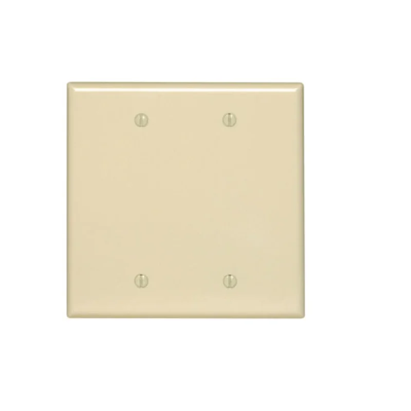 Leviton 2 Gang Blank Wallplate Midway Size Black PJ23-E