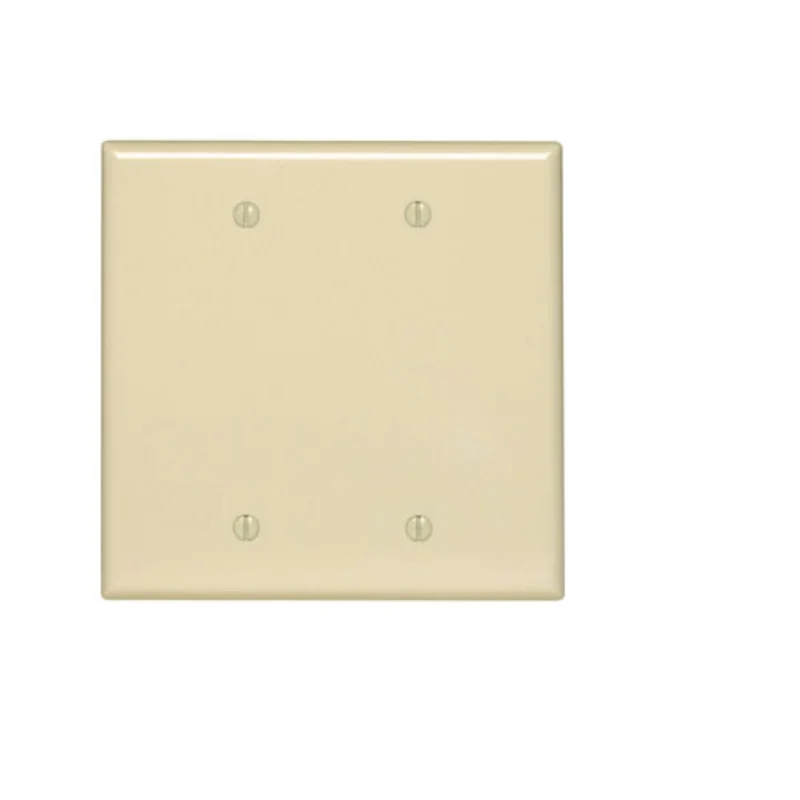 Leviton 2 Gang Blank Wallplate Midway Size Ivory PJ23-I