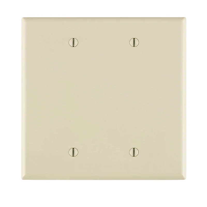 Leviton 2 Gang Blank Wallplate Midway Size Light Almond PJ23-T