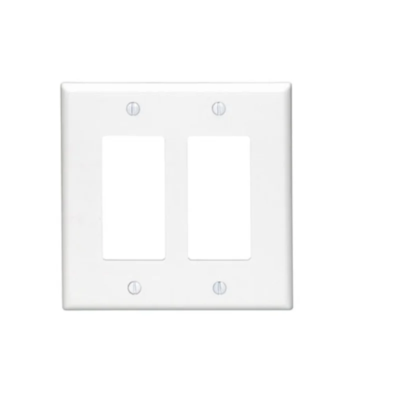 Leviton 2 Gang Decora Wallplate Midway Size Light Almond PJ262-T