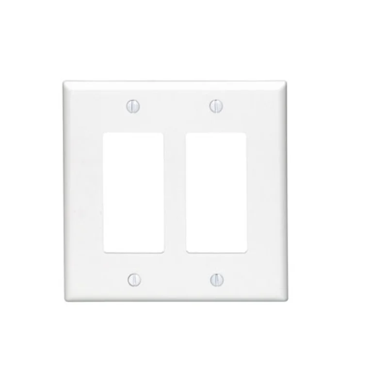 Leviton 2 Gang Decora Wallplate Midway Size White PJ262-W
