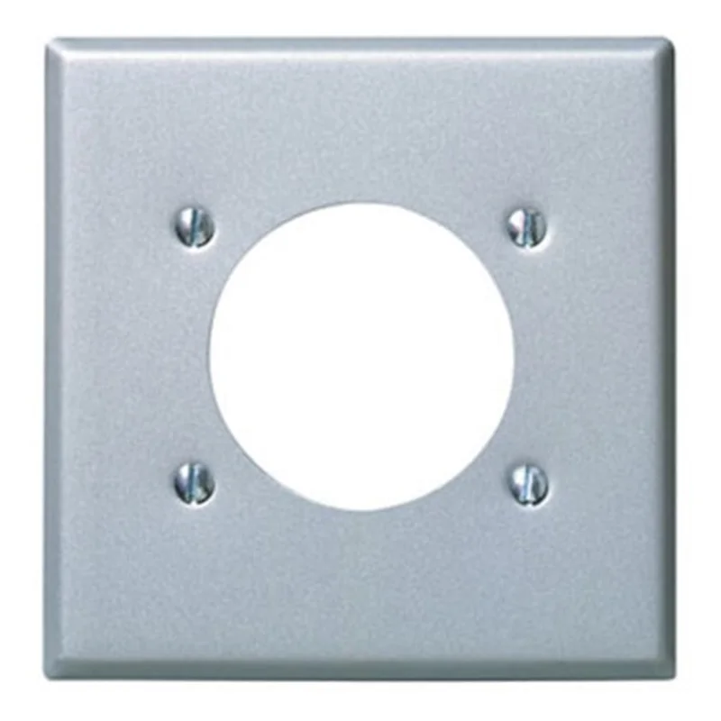 Leviton 2-Gang Power Receptacle Wallplate Stainless Steel S701-40
